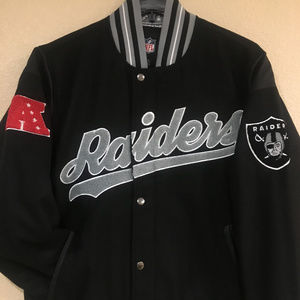 raiders varsity jacket mens